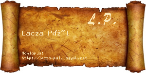 Lacza Pál névjegykártya