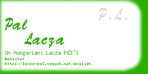 pal lacza business card